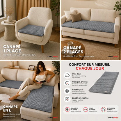 Housse Canapé Plush Anti-Poils OHMYSWISS
