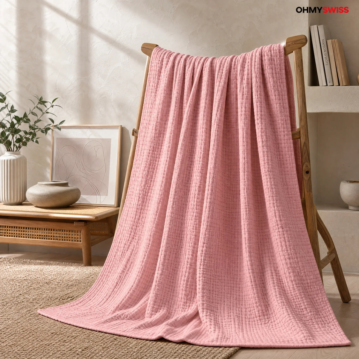Coperta in mussola 100% cotone – Douceur Nuage OHMYSWISS