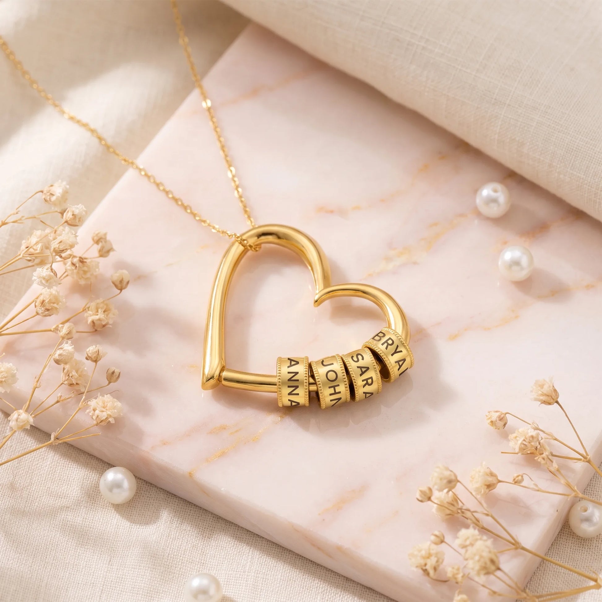 Collier Cœur Prénoms Personnalisé OHMYSWISS