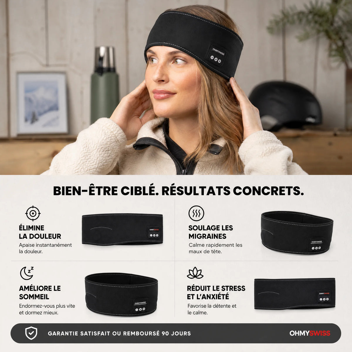 OHMYSWISS Bluetooth-Kopfband für den Skisport
