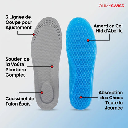 Semelles Gel Confort+ OHMYSWISS