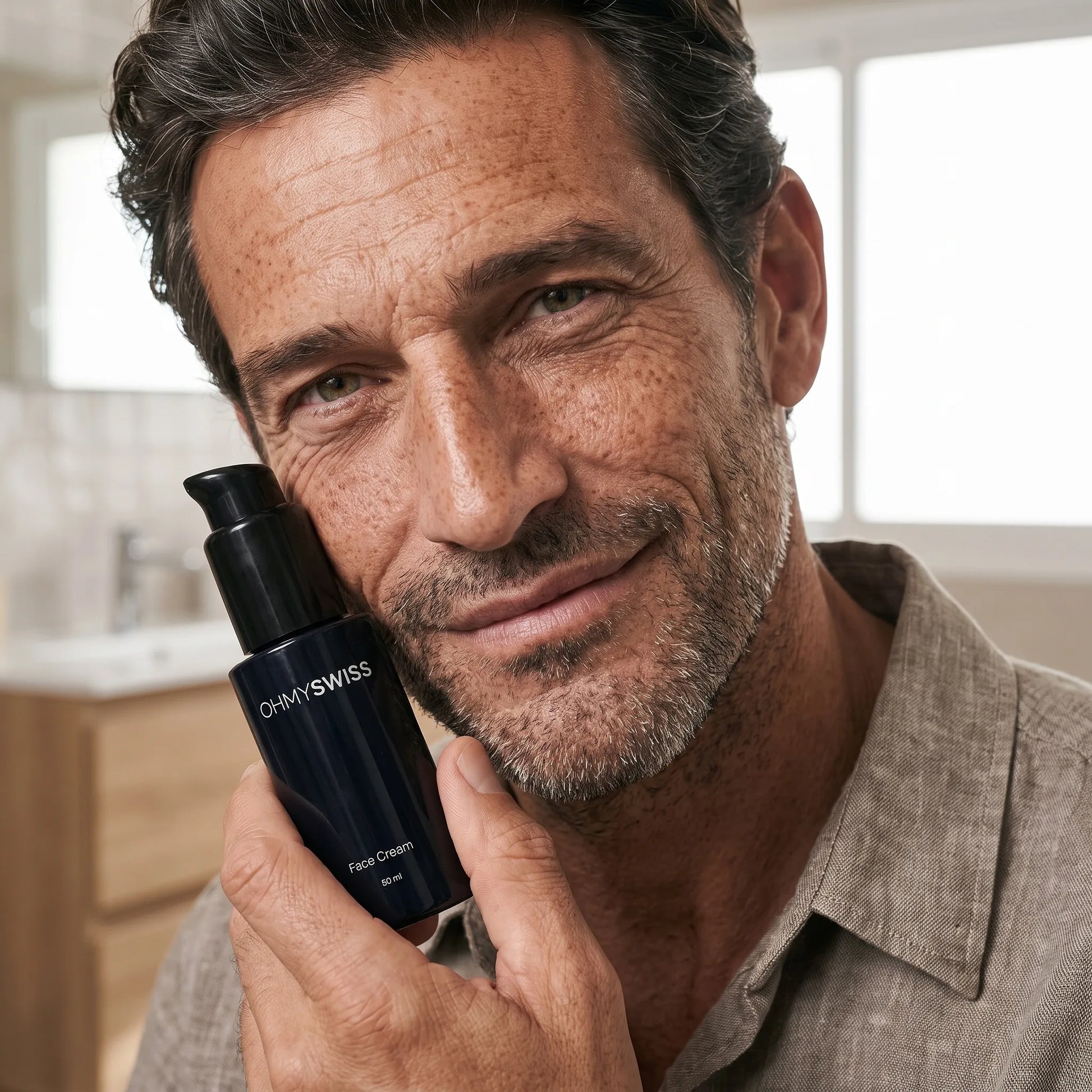 Crème Visage Anti-Âge Homme OHMYSWISS