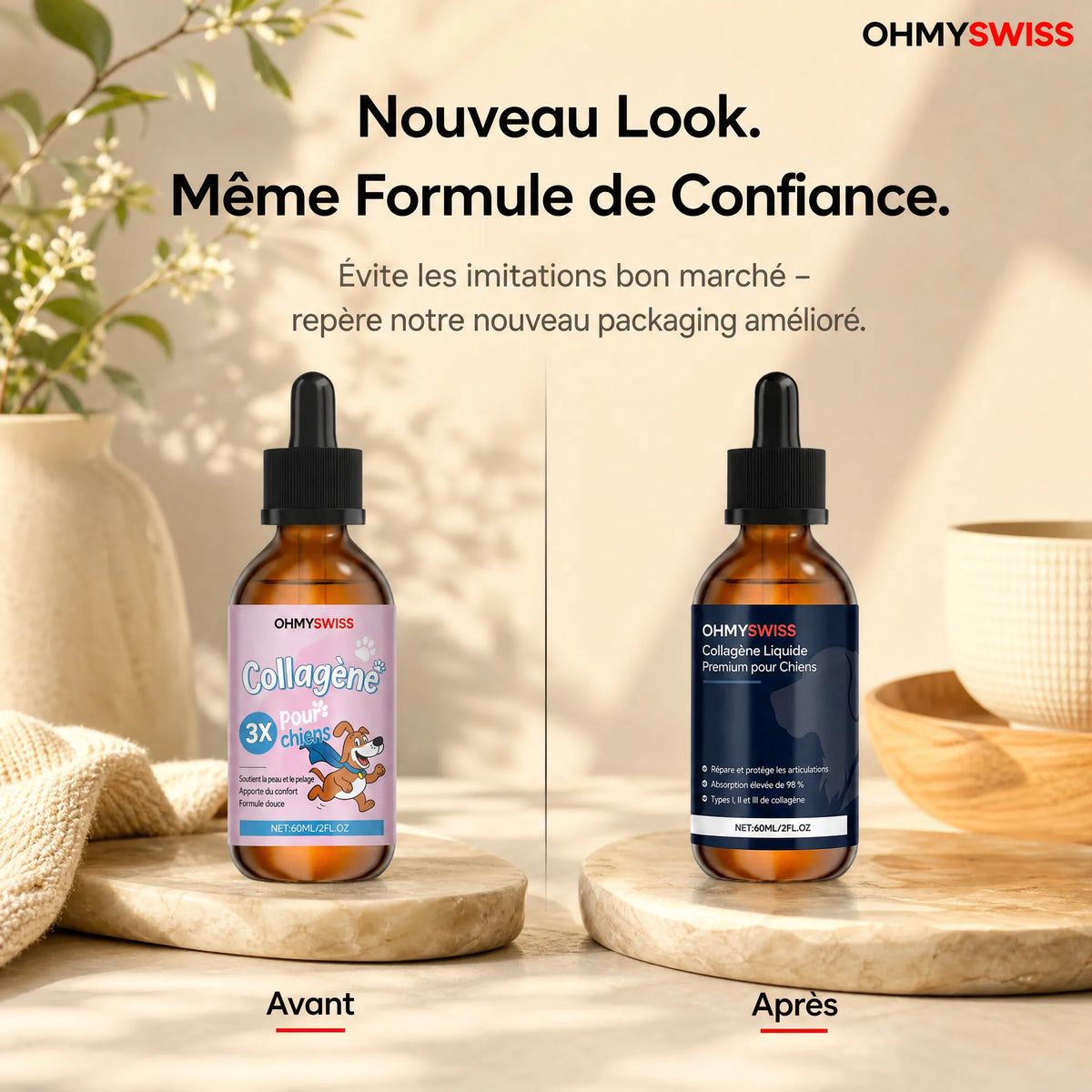 Collagene liquido premium per cani OHMYSWISS