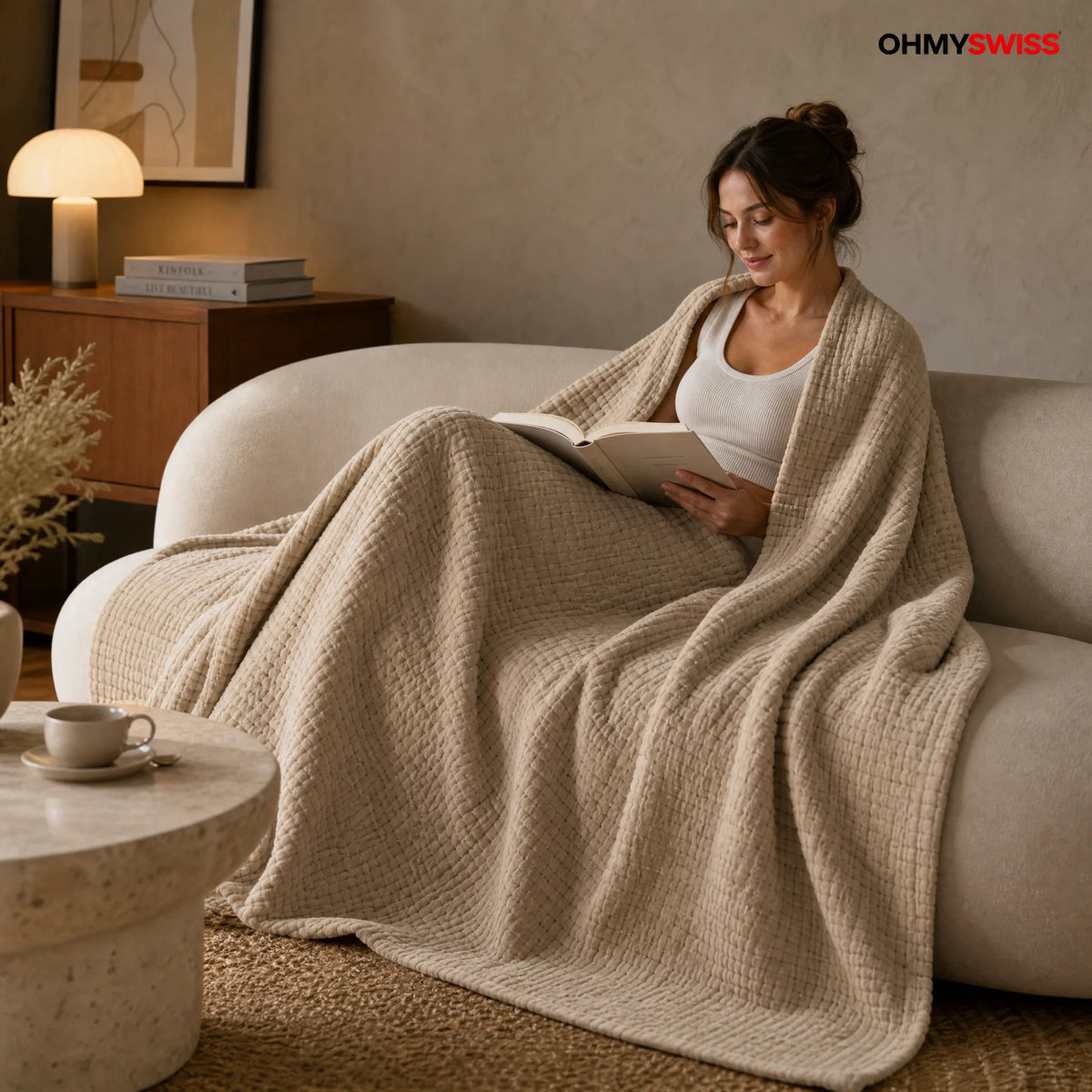 Coperta in mussola 100% cotone – Douceur Nuage OHMYSWISS