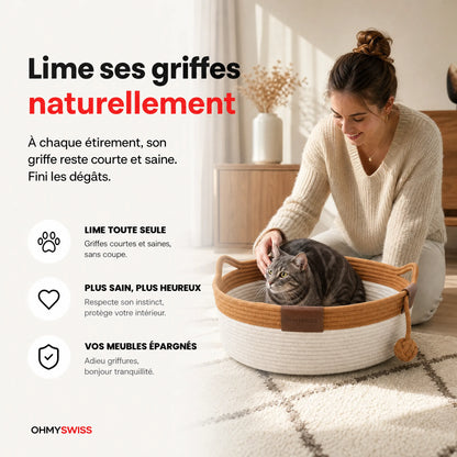 Nidora – Das handgeflochtene Nest, das Ihre Katze beruhigt OHMYSWISS