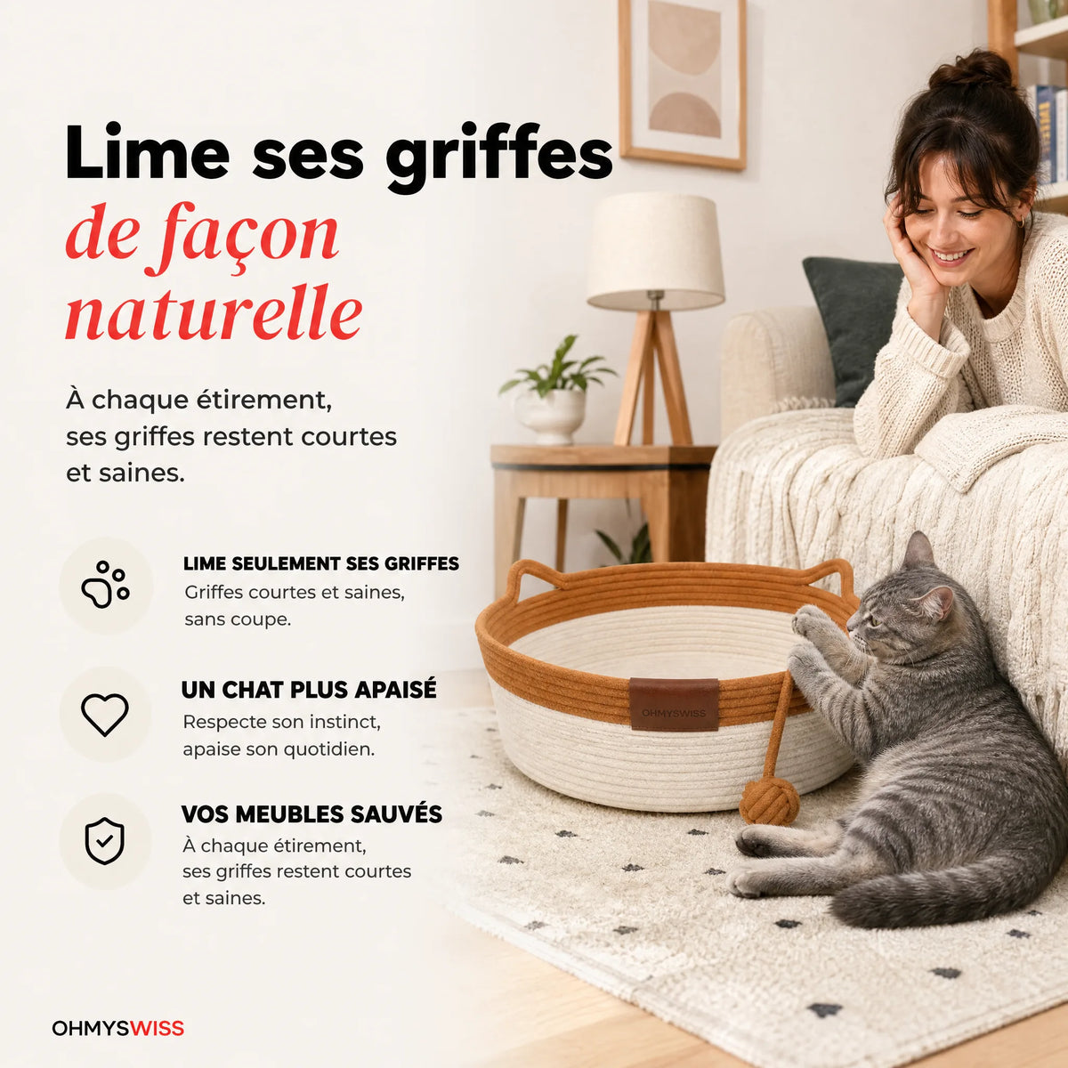 La cuccia intrecciata a mano per gatti che rilassa il tuo gatto – OHMYSWISS