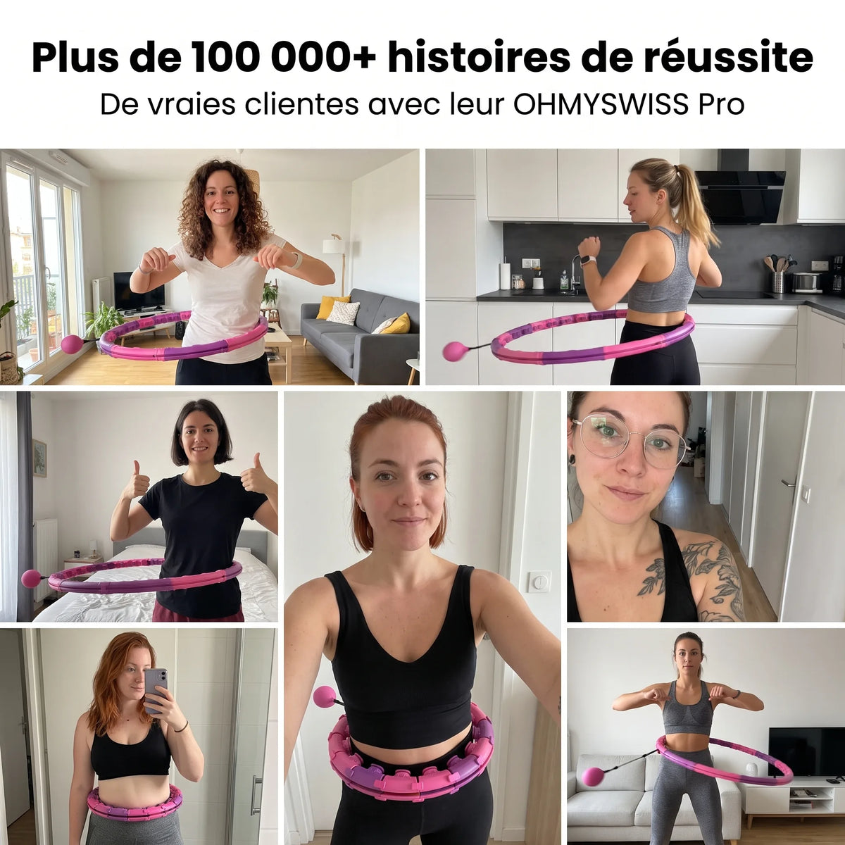 Hula Hoop Intelligent Pro + Ceinture Sudation OFFERTE OHMYSWISS