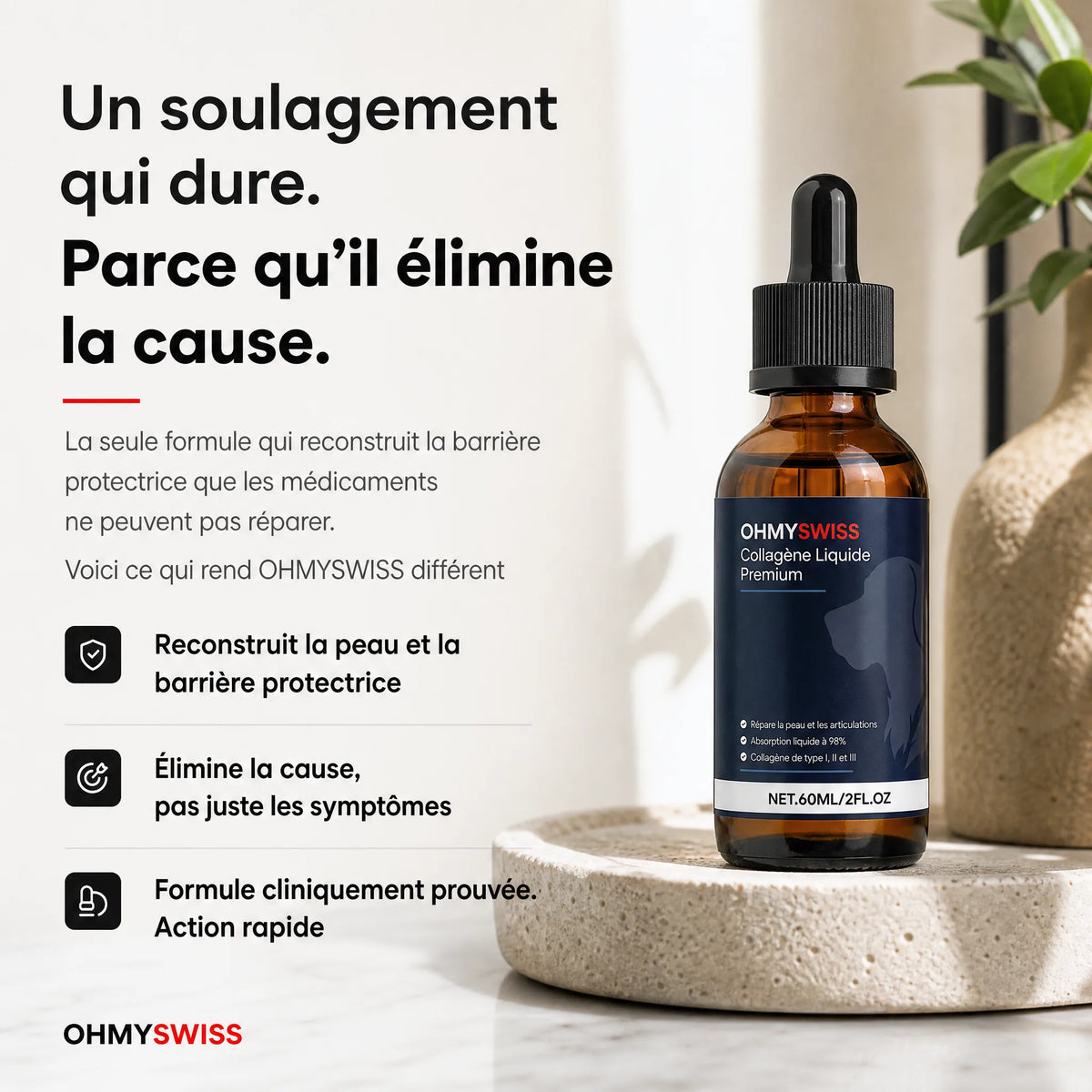 Collagene liquido premium per cani OHMYSWISS