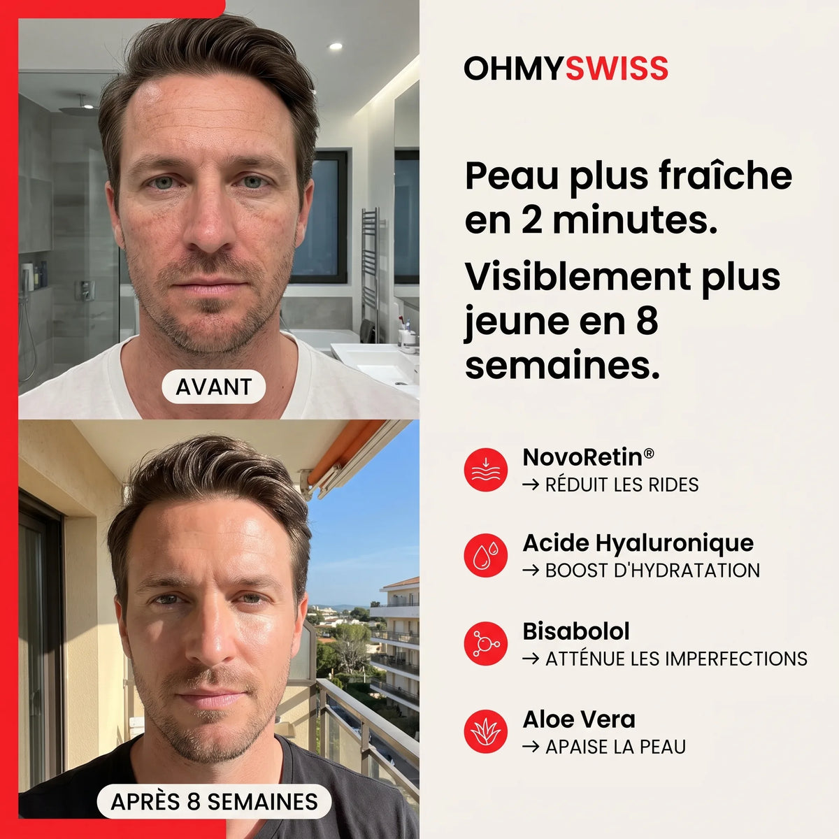 Crème Visage Anti-Âge Homme OHMYSWISS
