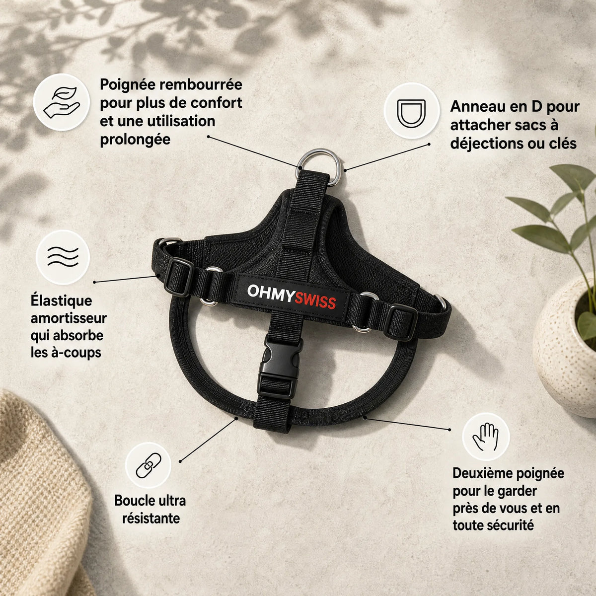Anti-Zug-Geschirr „Comfort+“ von OHMYSWISS