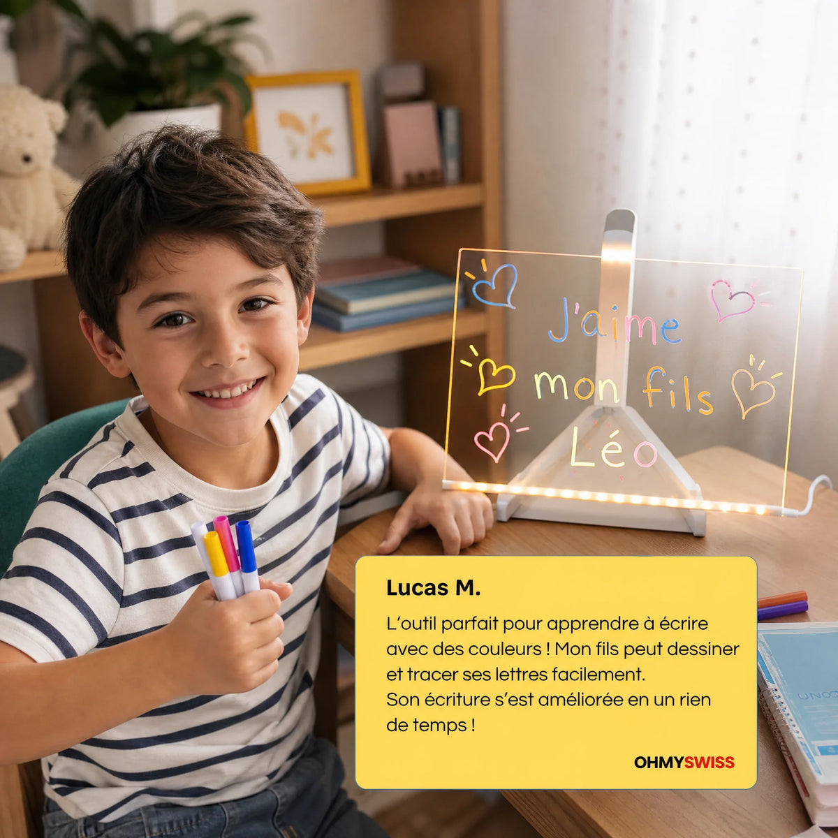 Tavola magica a LED per bambini OHMYSWISS