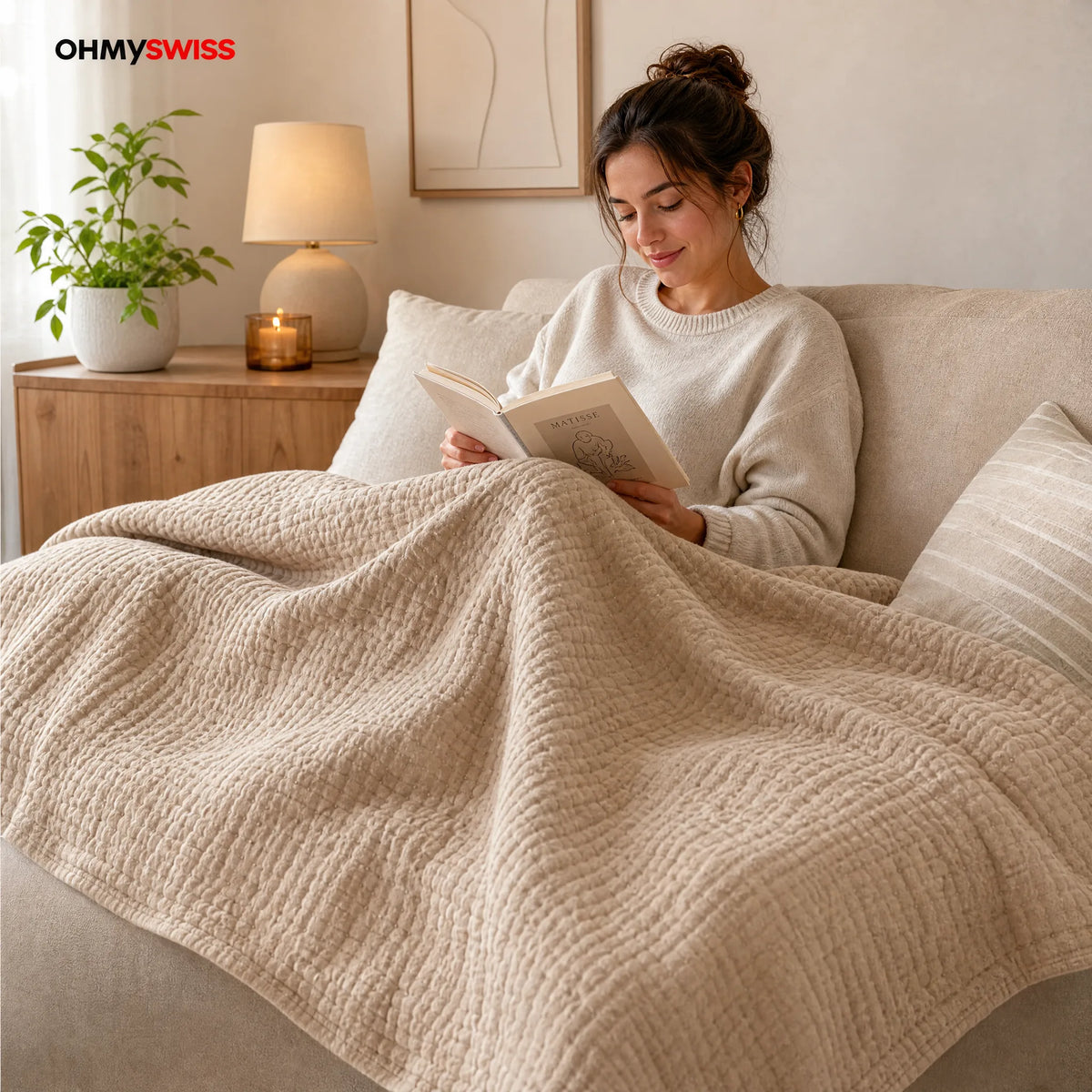 Coperta in mussola 100% cotone – Douceur Nuage OHMYSWISS