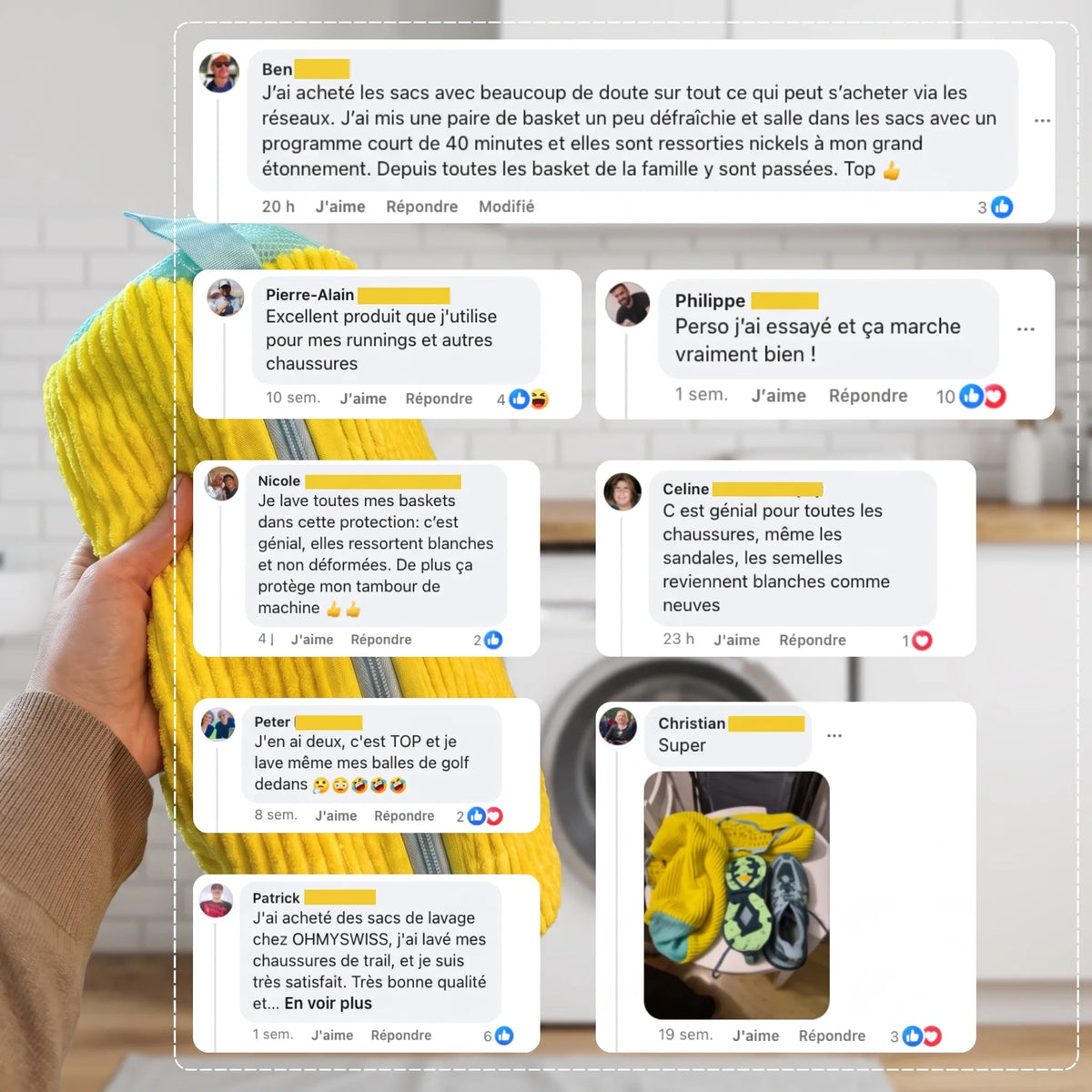 Sac de Lavage pour Chaussures OHMYSWISS