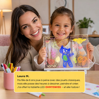 Tavola magica a LED per bambini OHMYSWISS