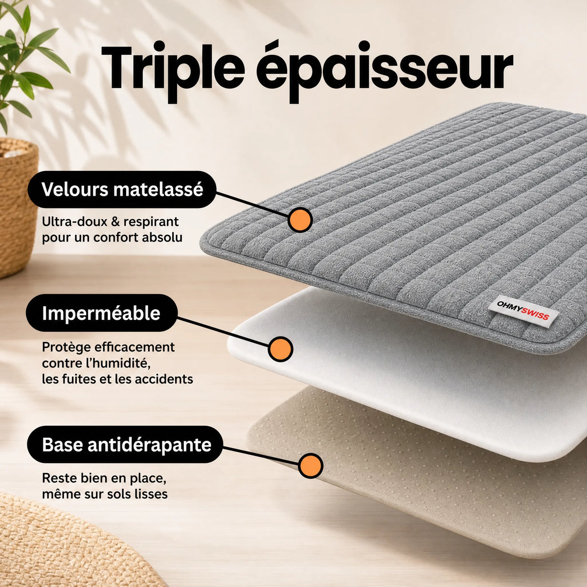 Housse Canapé Plush Anti-Poils OHMYSWISS