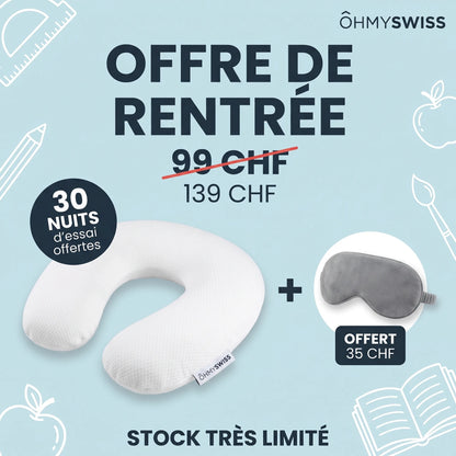 Coussin Ergonomique en U XXL OHMYSWISS
