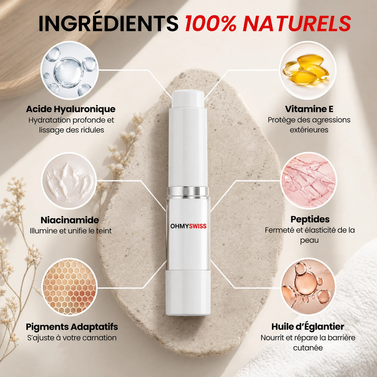 Fondotinta intelligente con pennello integrato OHMYSWISS