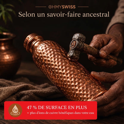 Trinkflasche aus 99,9 % reinem Kupfer – Ayurveda-Ritual von OHMYSWISS