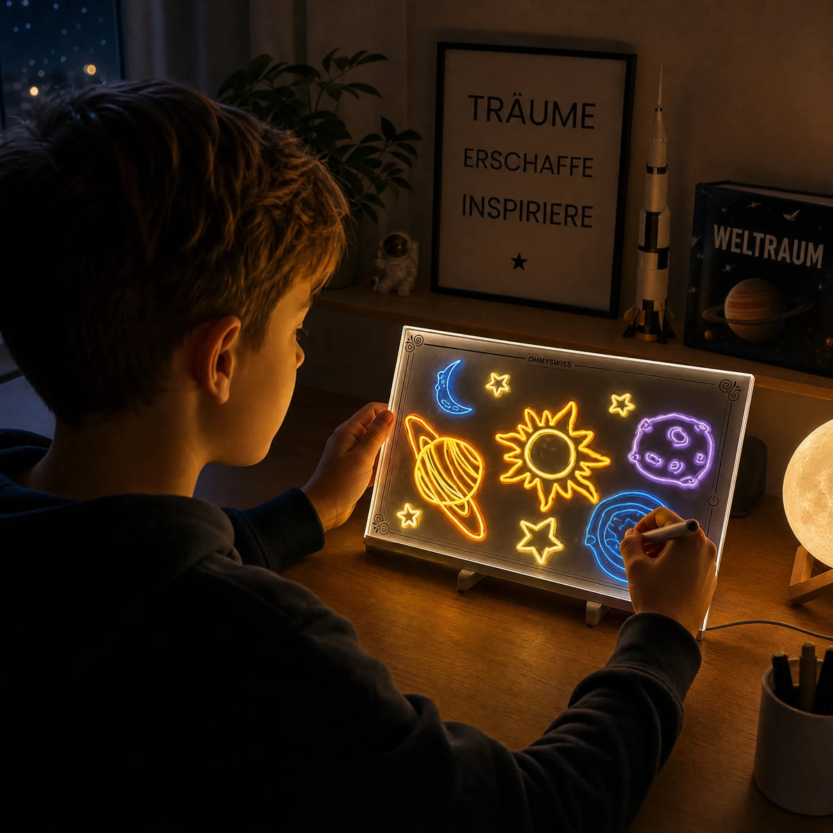 Tavola magica a LED per bambini OHMYSWISS