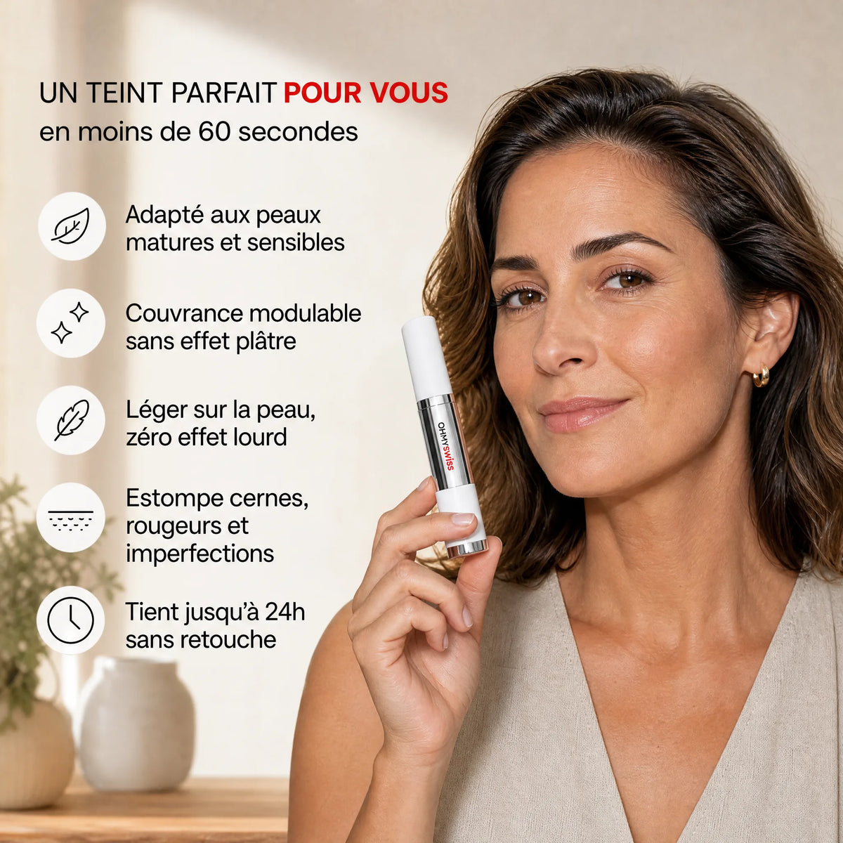 Fondotinta intelligente con pennello integrato OHMYSWISS