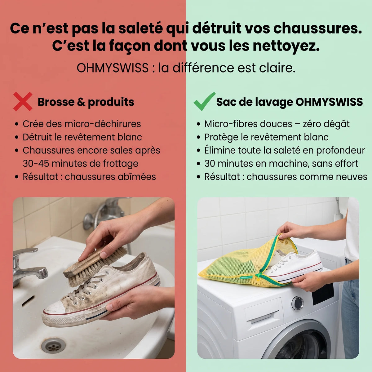 Sac de Lavage pour Chaussures OHMYSWISS