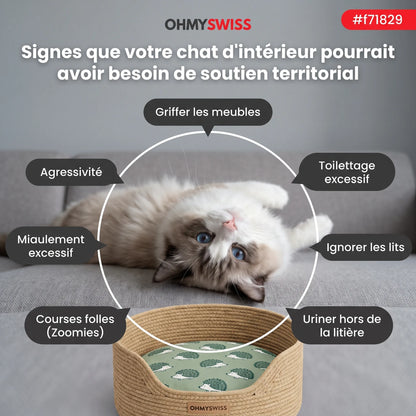 OHMYSWISS „Instinct“-Korb aus geflochtenem Seil für Katzen