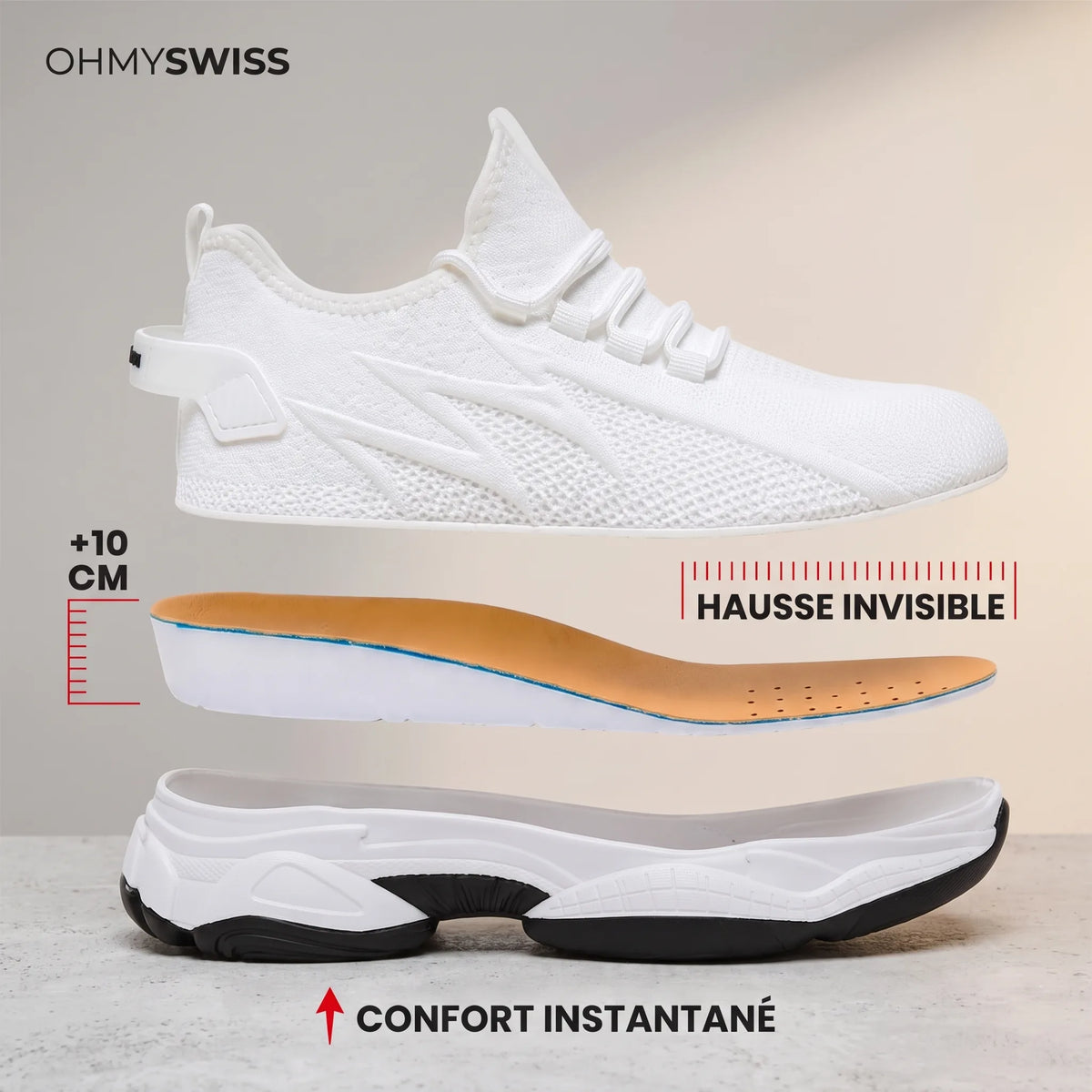 Sneakers Limitless à Talon Invisible OHMYSWISS