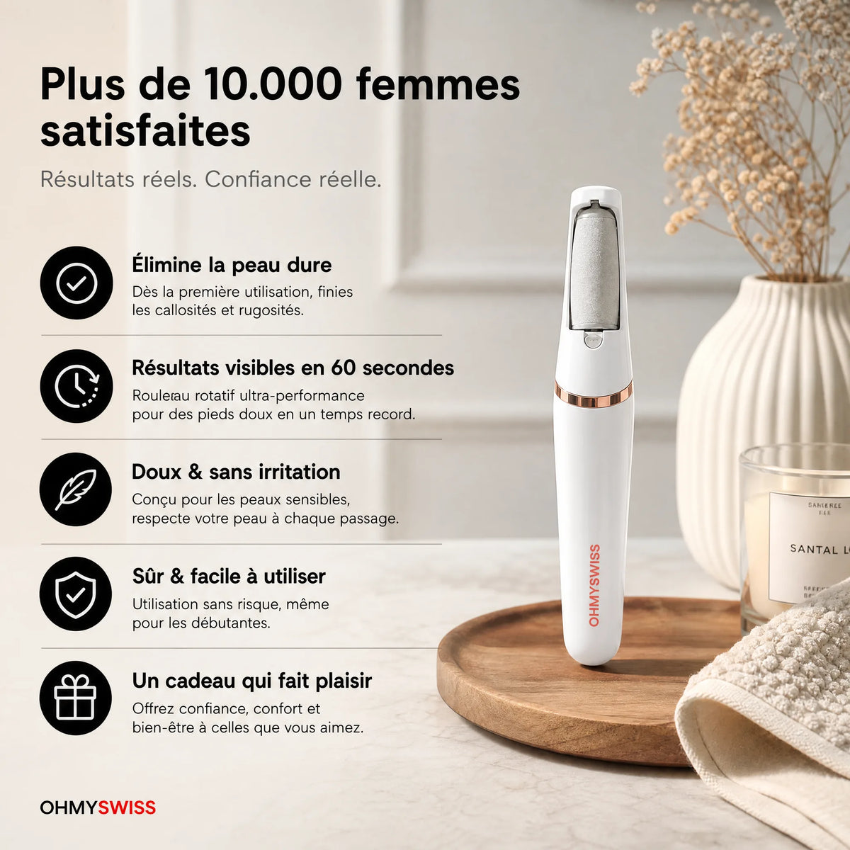Silk Pro – Elektrische Hornhautfeile von OHMYSWISS