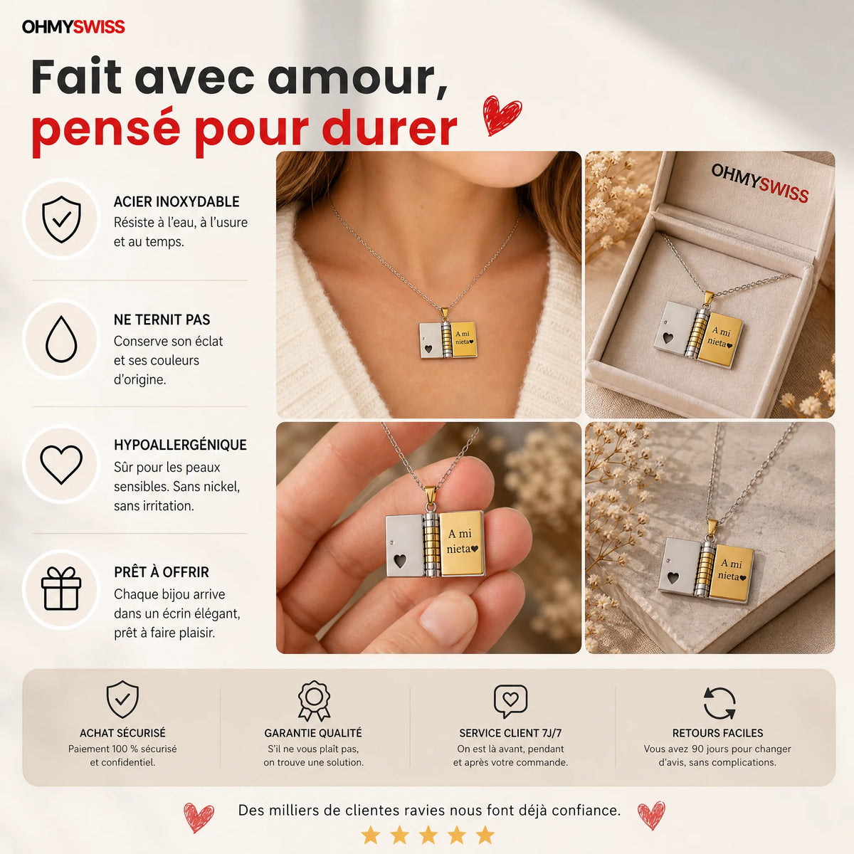 Halskette „Ma Petite Étoile“ für meine Enkelin von OHMYSWISS