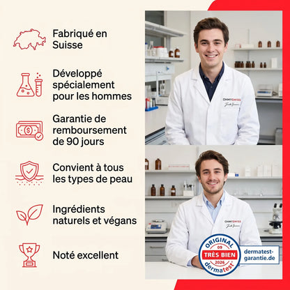 Crème Visage Anti-Âge Homme OHMYSWISS