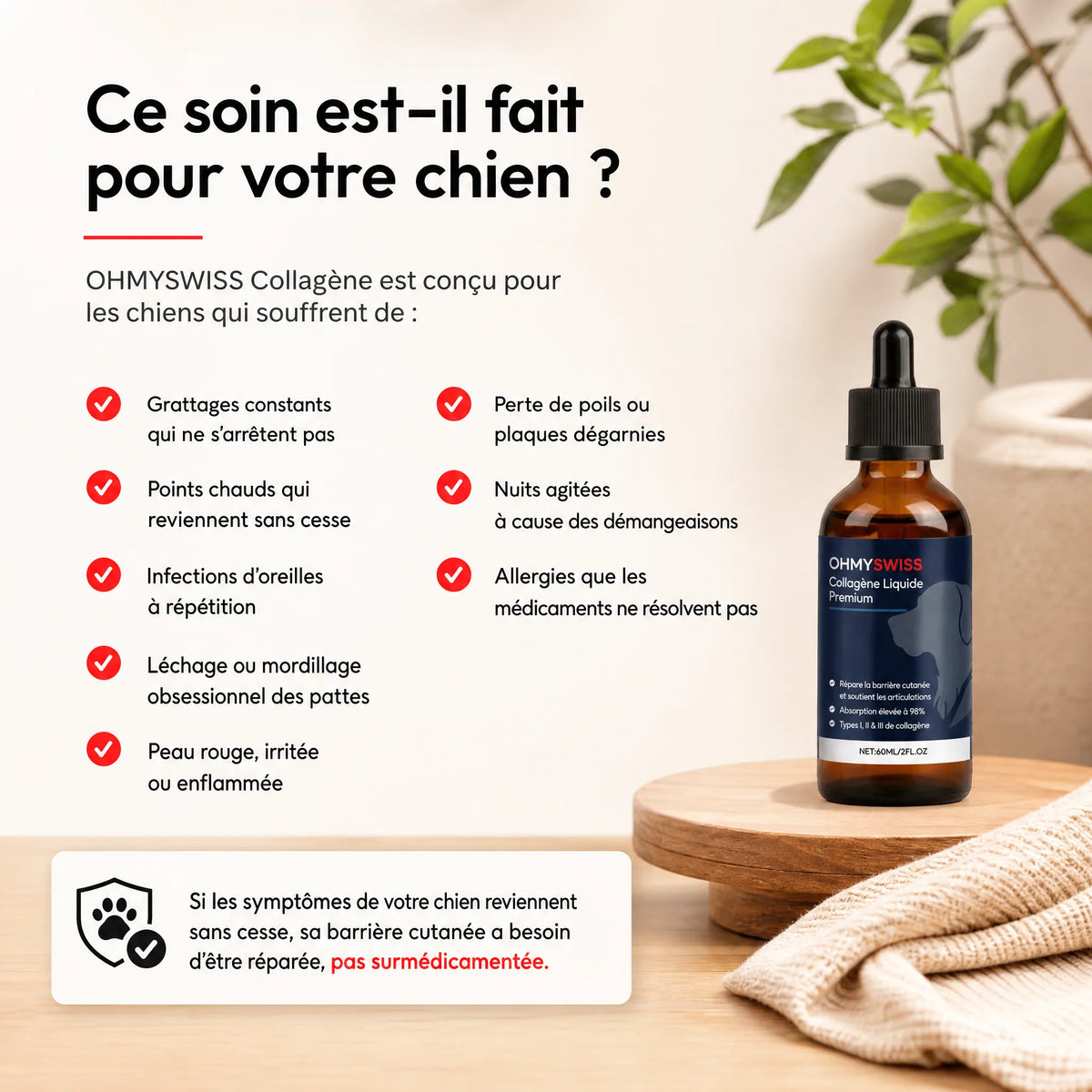 Collagene liquido premium per cani OHMYSWISS