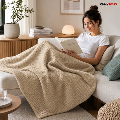 Coperta in mussola 100% cotone – Douceur Nuage OHMYSWISS