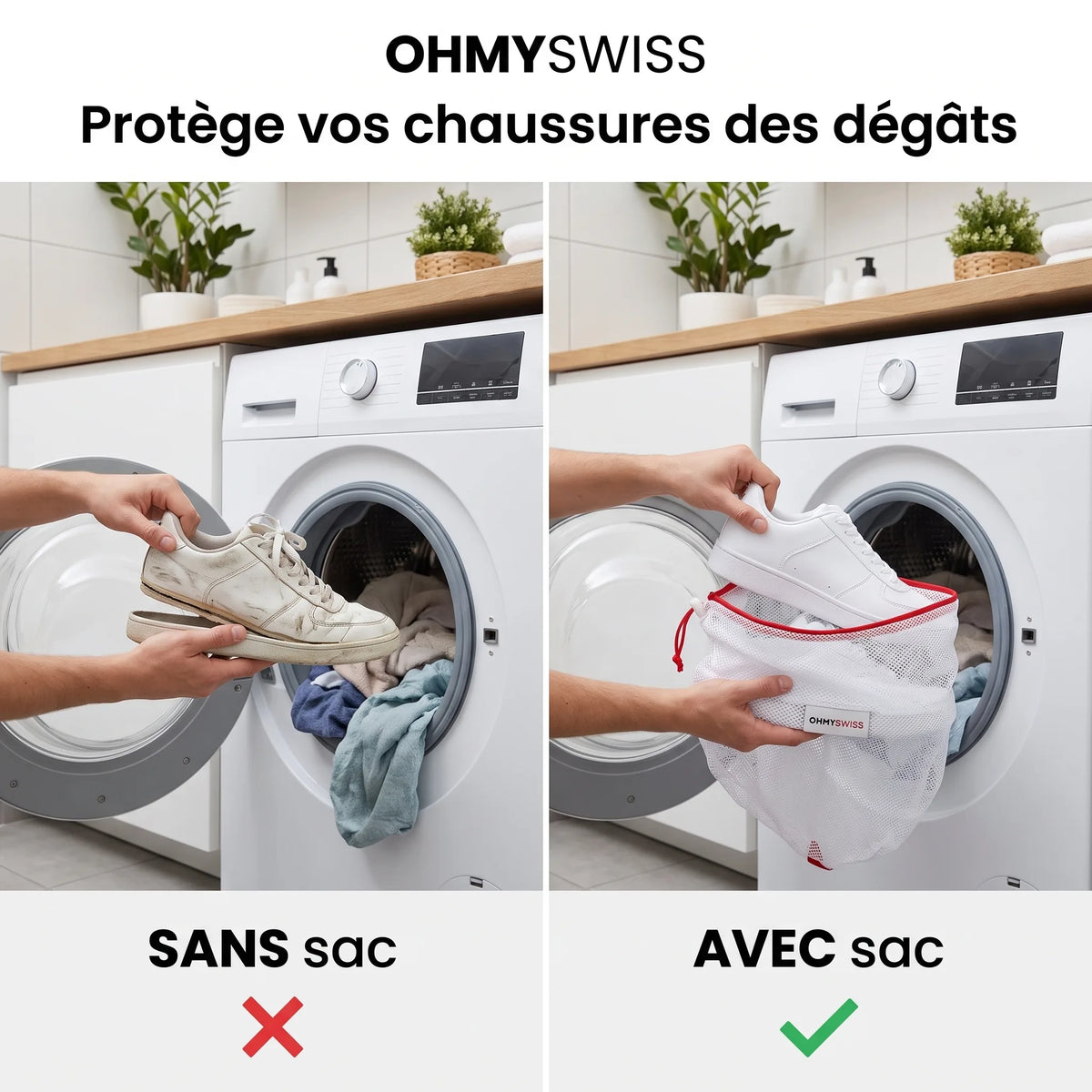 Sac de Lavage pour Chaussures OHMYSWISS