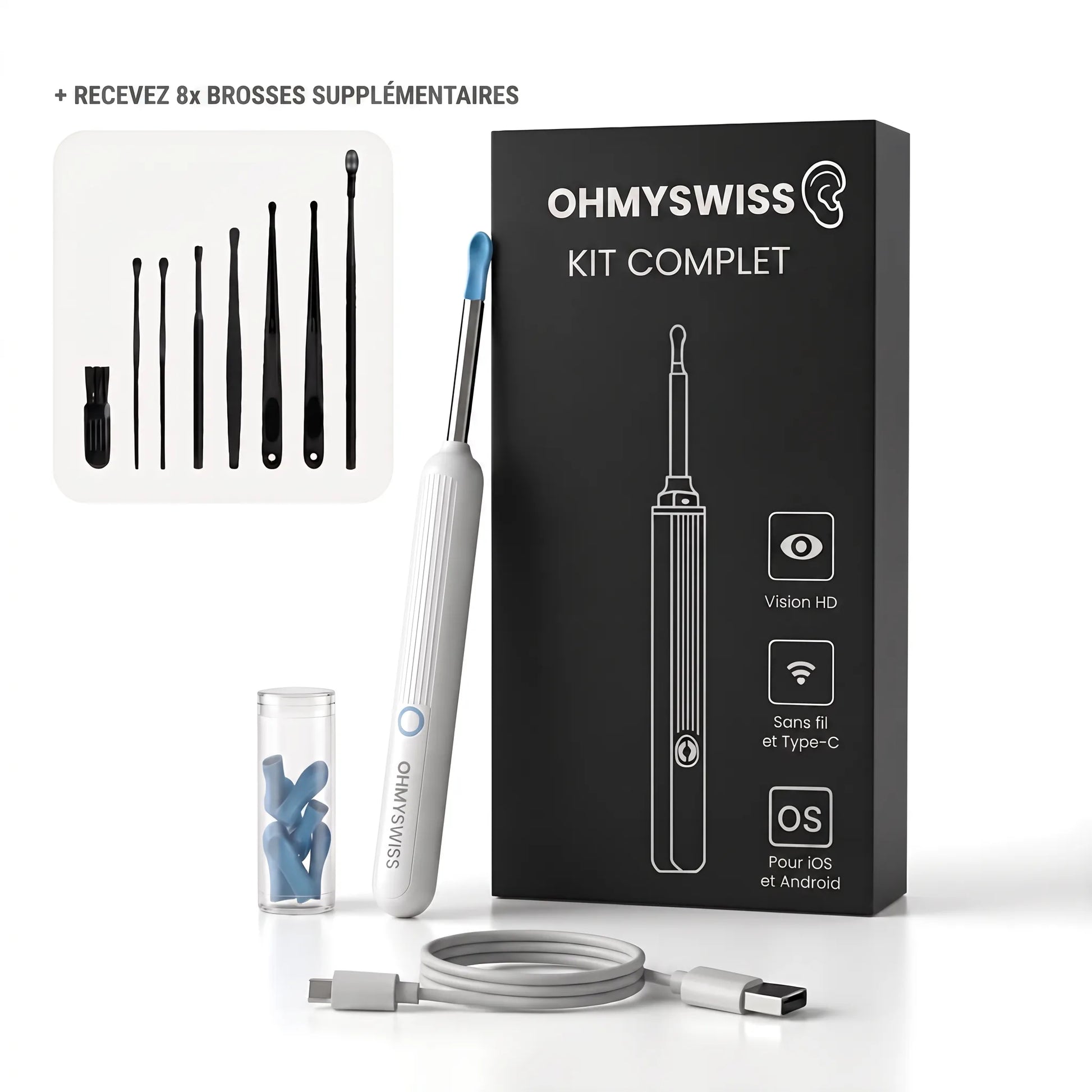 Intelligenter HD-Ohrreiniger von OHMYSWISS