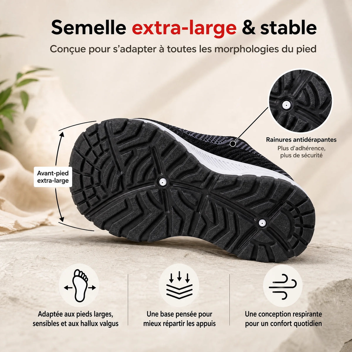AmpliSoft™ – Bequeme Sneaker für geschwollene und breite Füße von OHMYSWISS