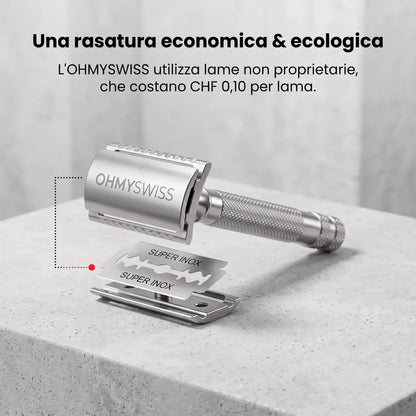 Rasoio di Sicurezza 30° Pelle Sensibile OHMYSWISS