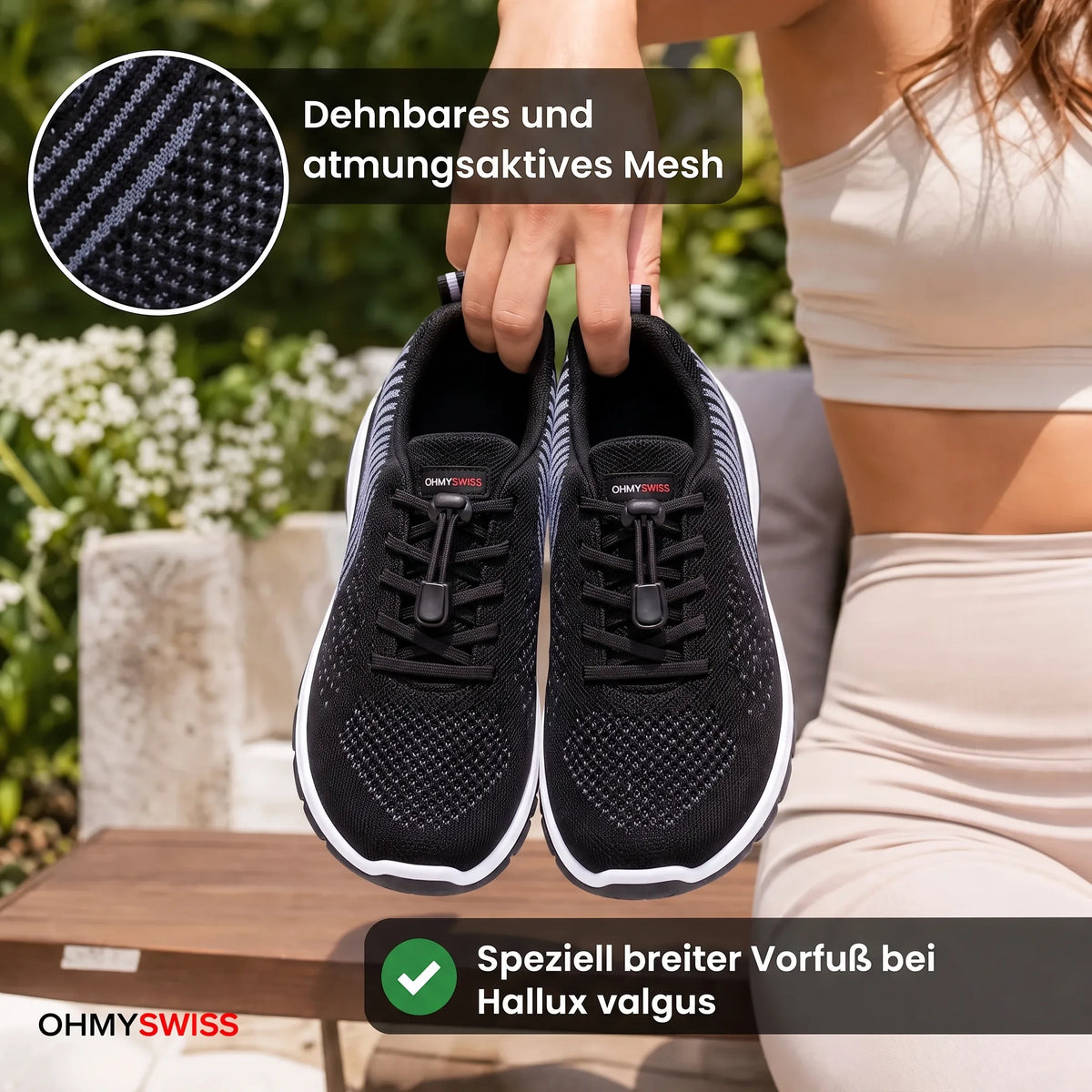 AmpliSoft™ – Komfort-Sneaker für geschwollene und breite Füße OHMYSWISS