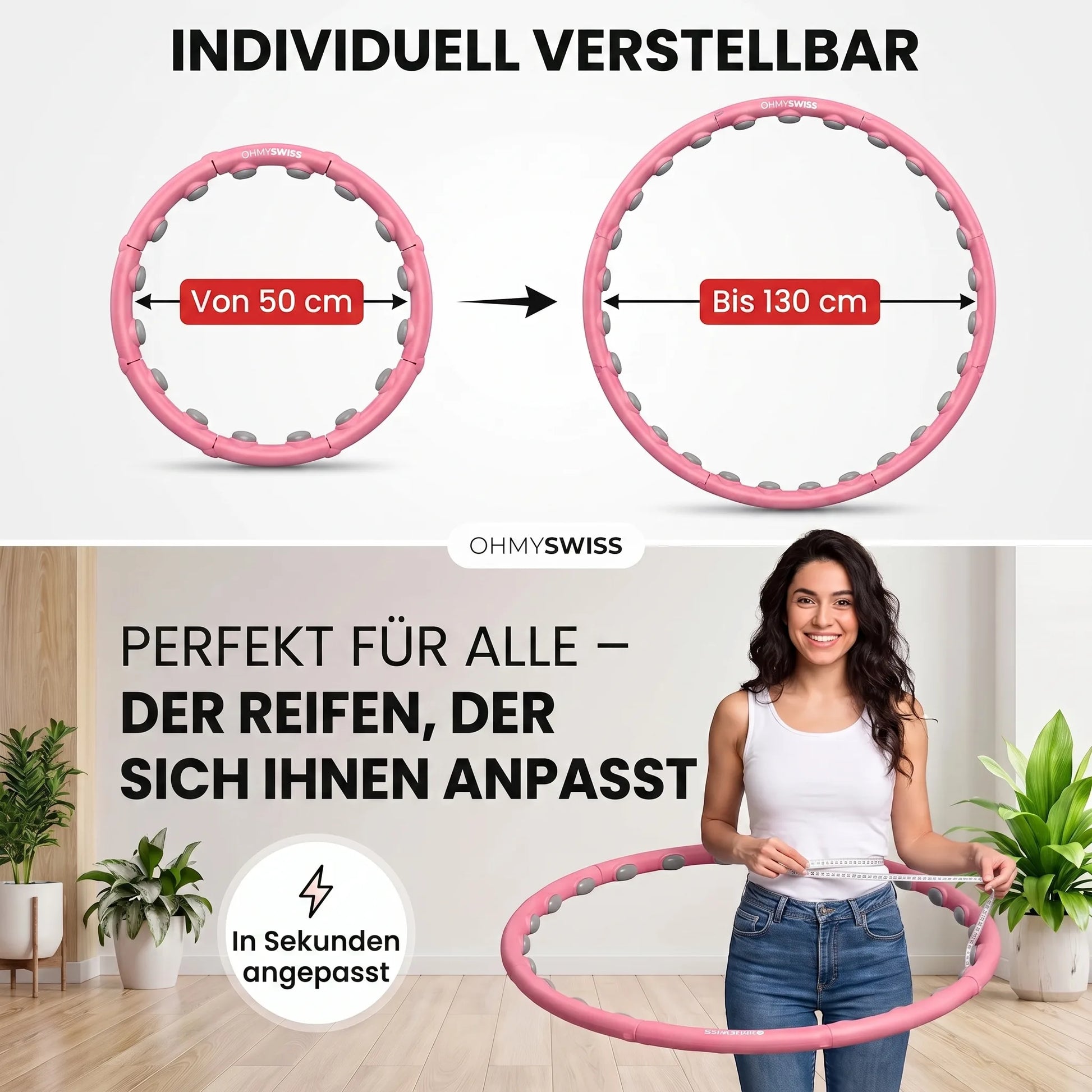Hula Hoop Intelligent Pro + Schwitzgürtel GRATIS OHMYSWISS
