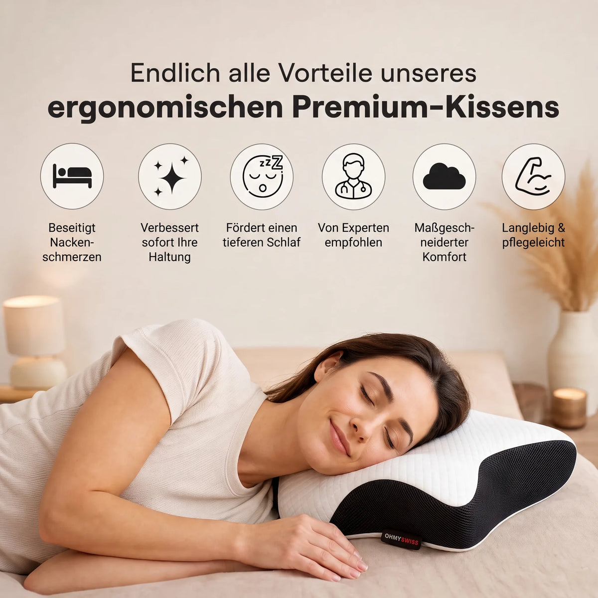 Cuscino ergonomico per il collo Zervikal OHMYSWISS