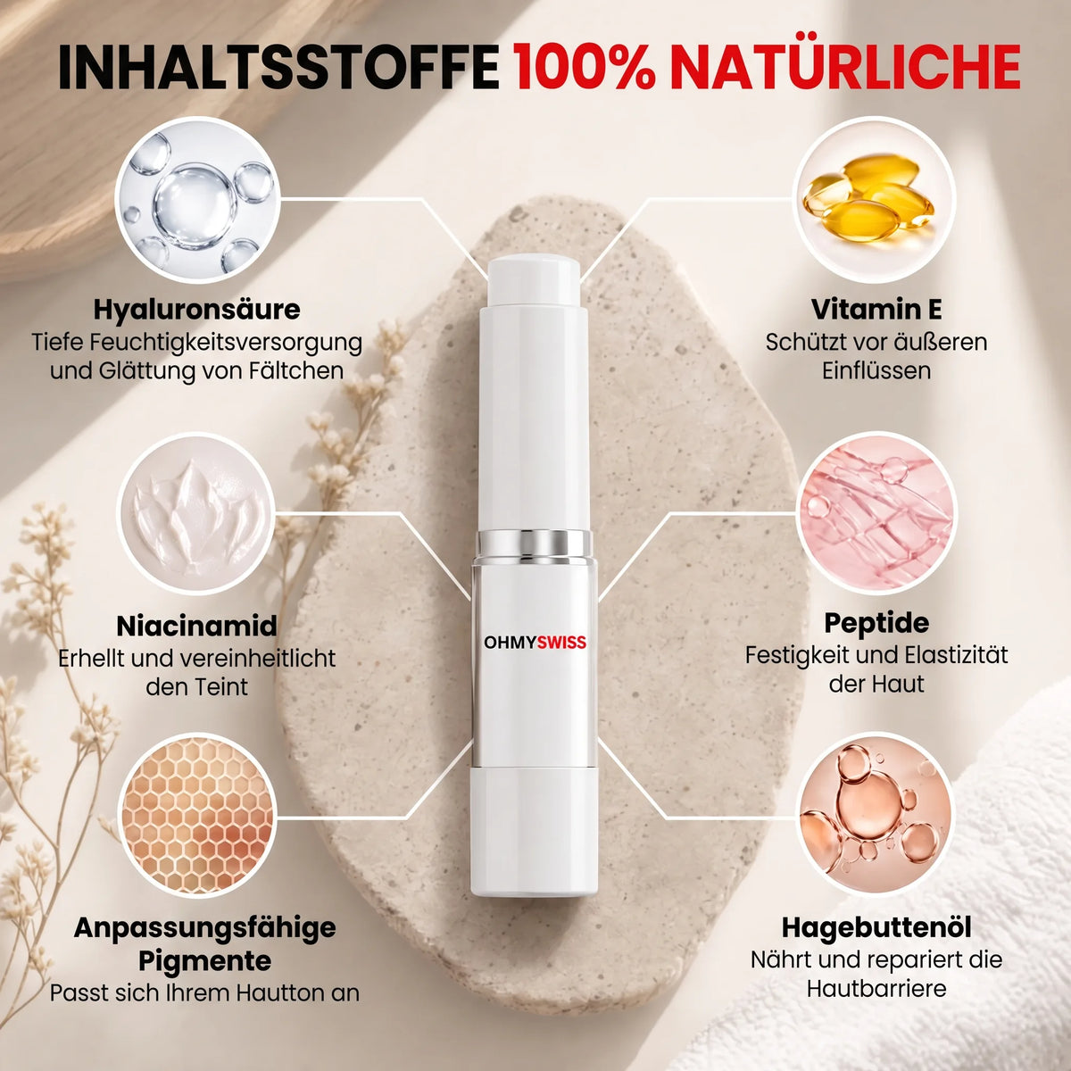 Intelligente Foundation mit integriertem Pinsel von OHMYSWISS