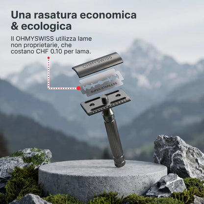 Rasoio di Sicurezza 30° Pelle Sensibile OHMYSWISS