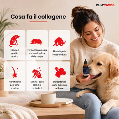 Collagene liquido premium per cani OHMYSWISS