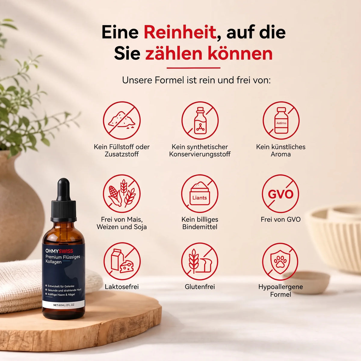 Collagene liquido Premium per cani OHMYSWISS