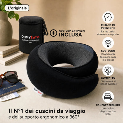 Cuscino da viaggio ergonomico OHMYSWISS