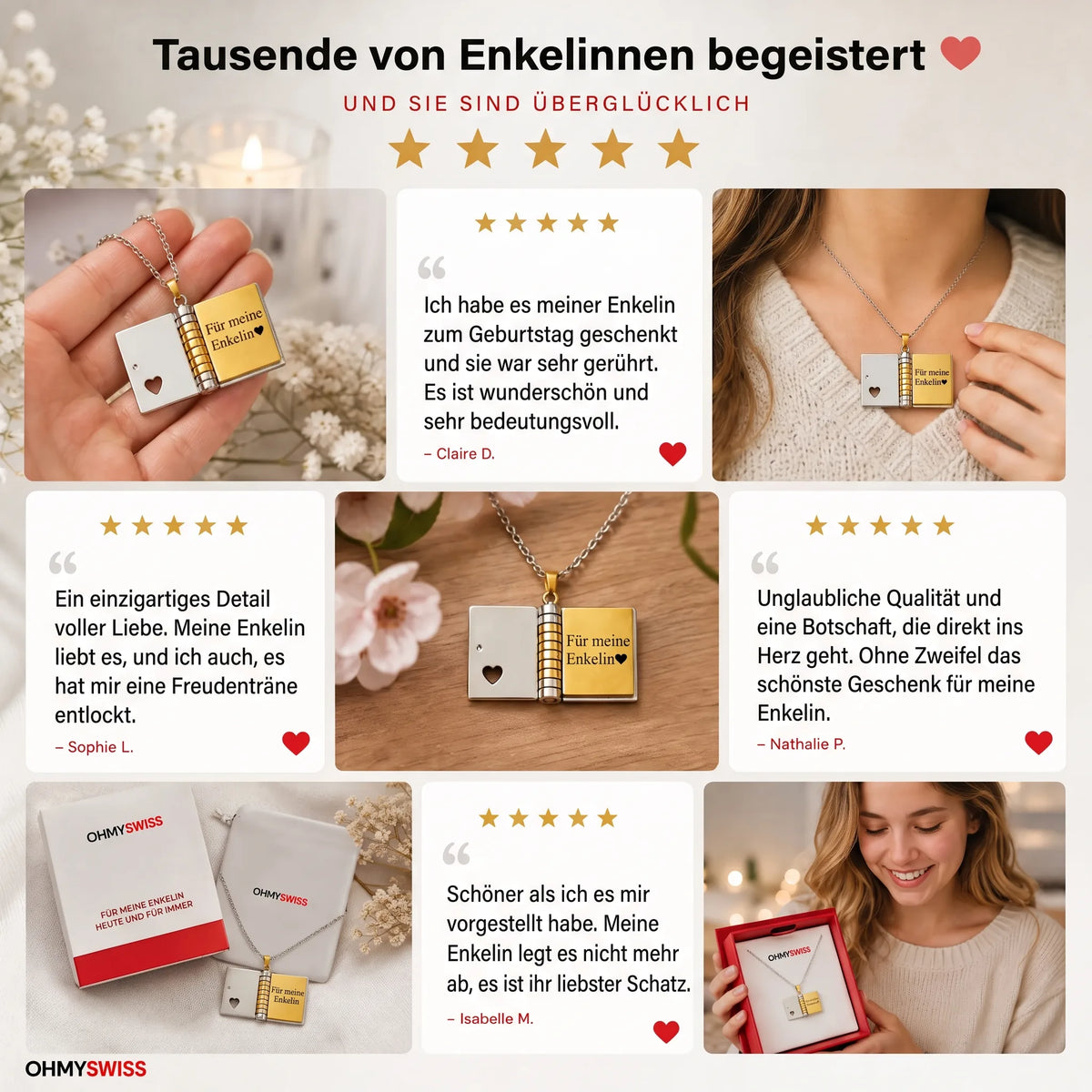 Halskette „Mein kleiner Stern“ für meine Enkelin OHMYSWISS