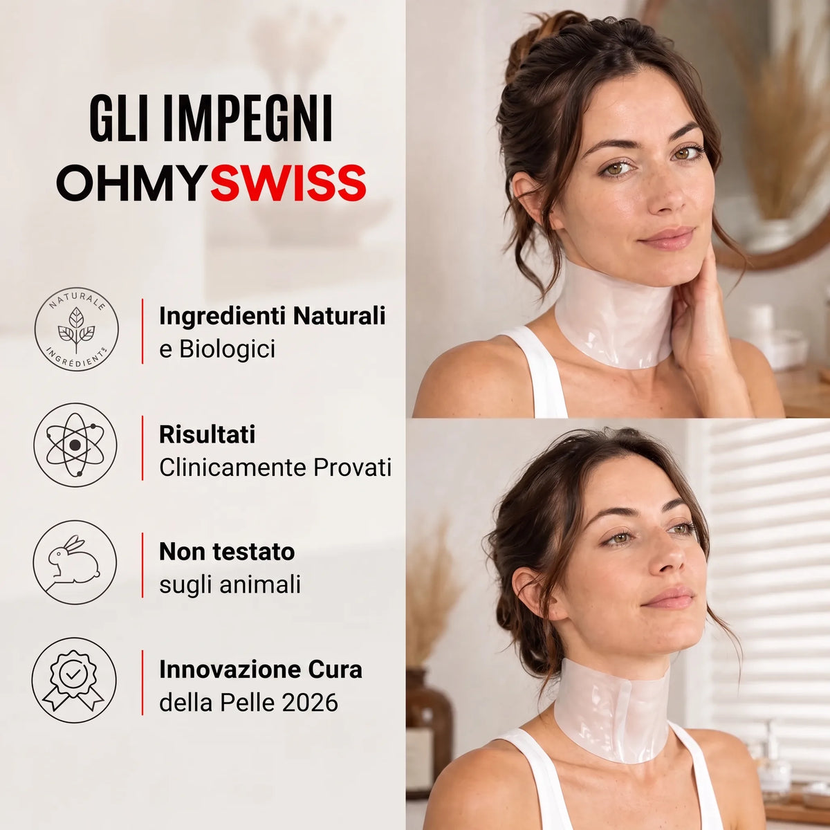 Maschera al Bio-Collagene Collo OHMYSWISS