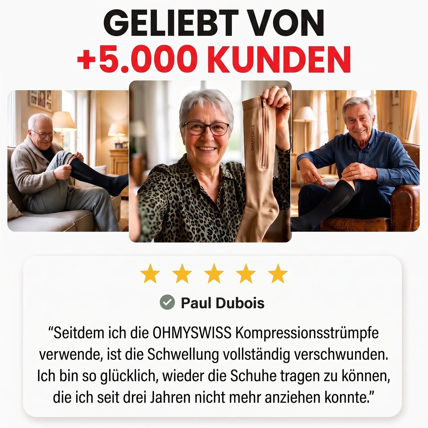 Kompressionsstrümpfe mit Reißverschluss von OHMYSWISS