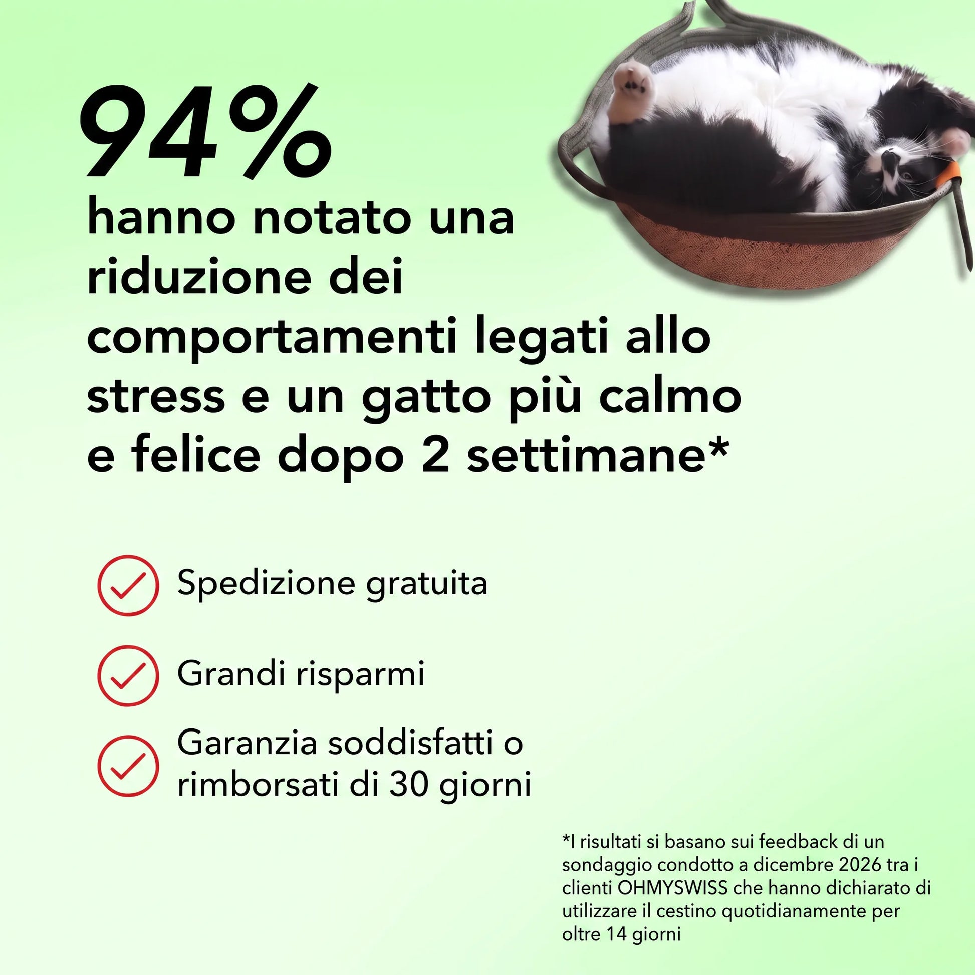 Cuccia Instinct in corda intrecciata per gatti OHMYSWISS