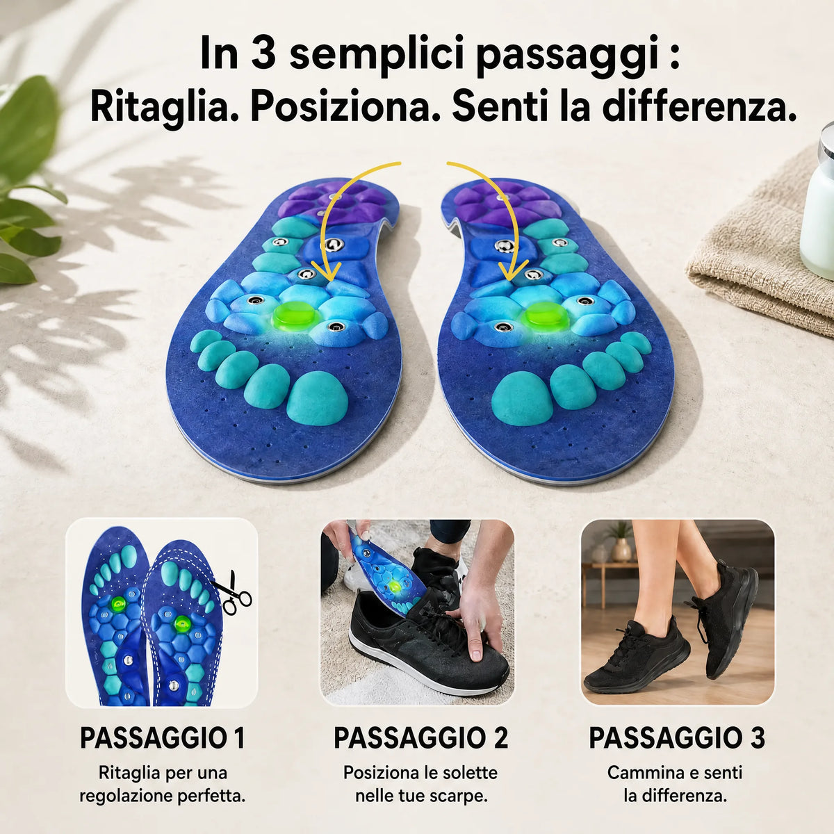 OHMYSWISS Magnet-Schuhsohlen zur Gewichtsreduktion