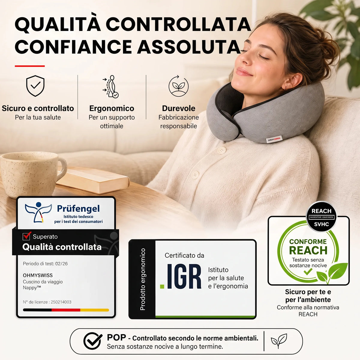 Nappy™ – Das ergonomische Reisekissen von OHMYSWISS